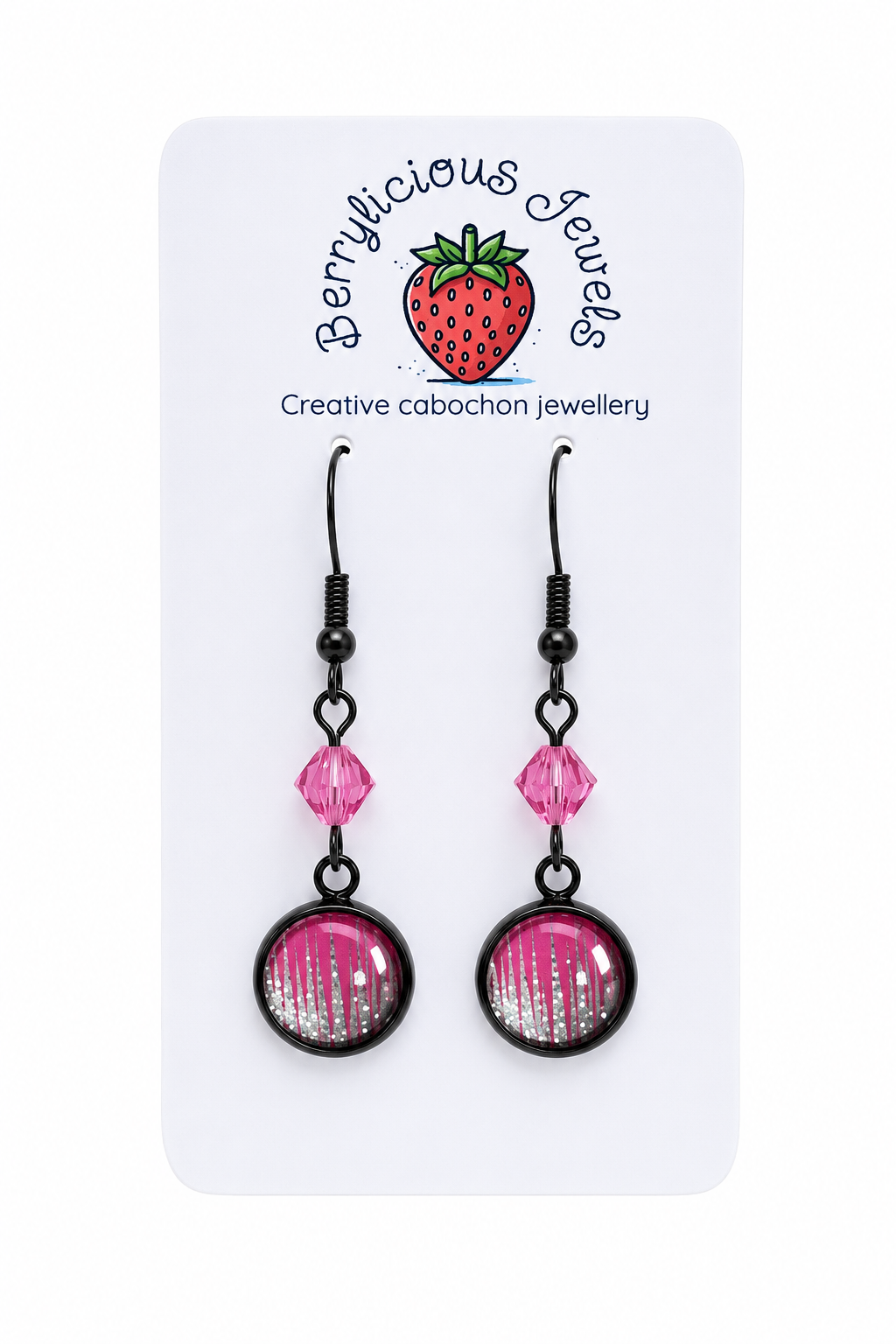 Icy Pink Dangle Earrings