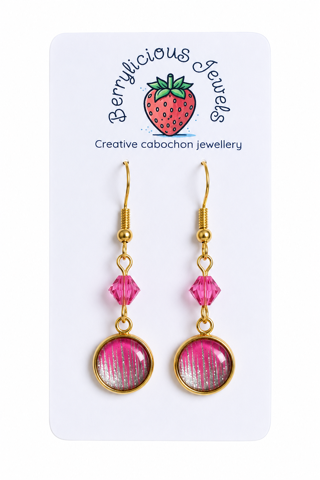 Icy Pink Dangle Earrings