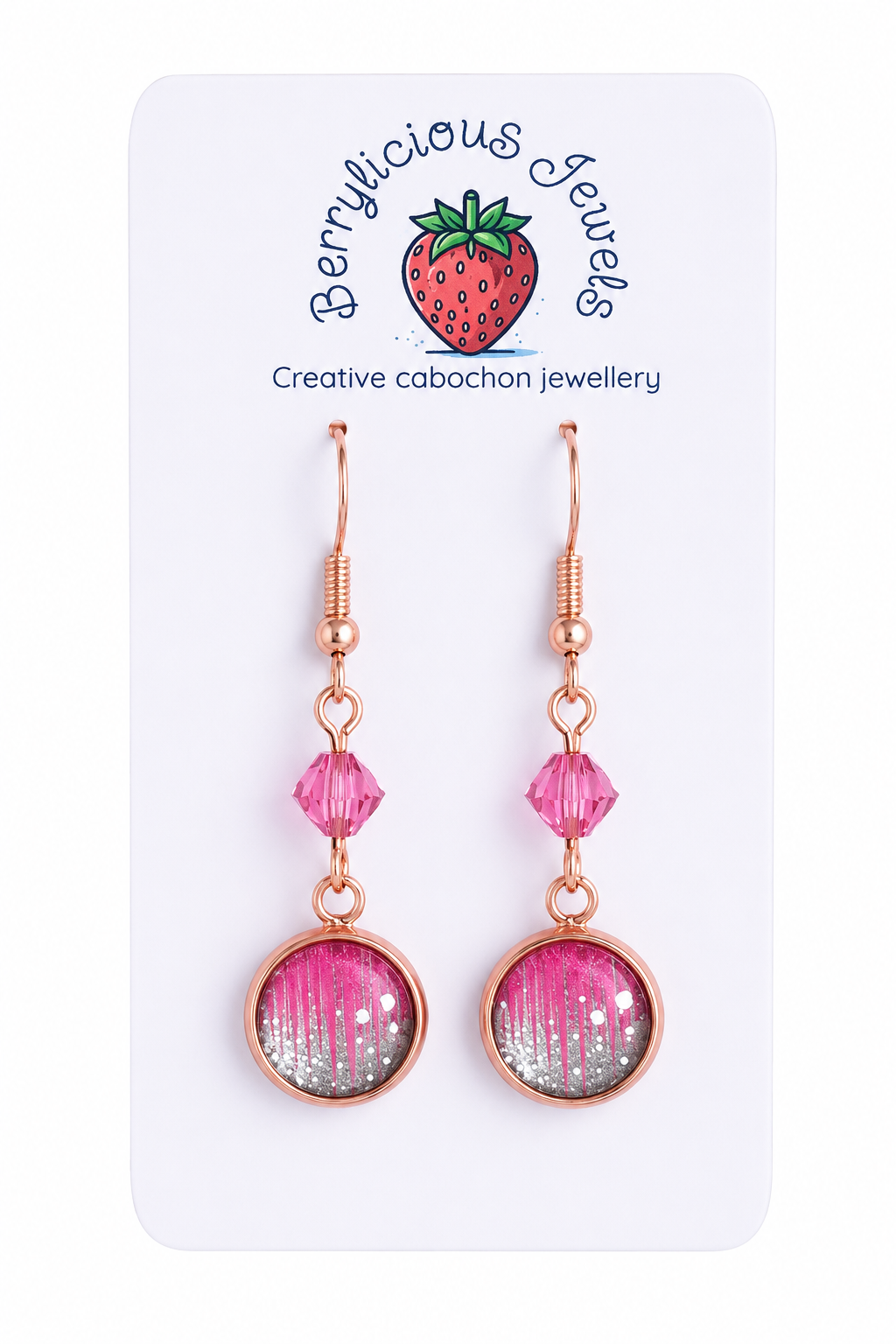 Icy Pink Dangle Earrings