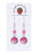 Icy Pink Dangle Earrings