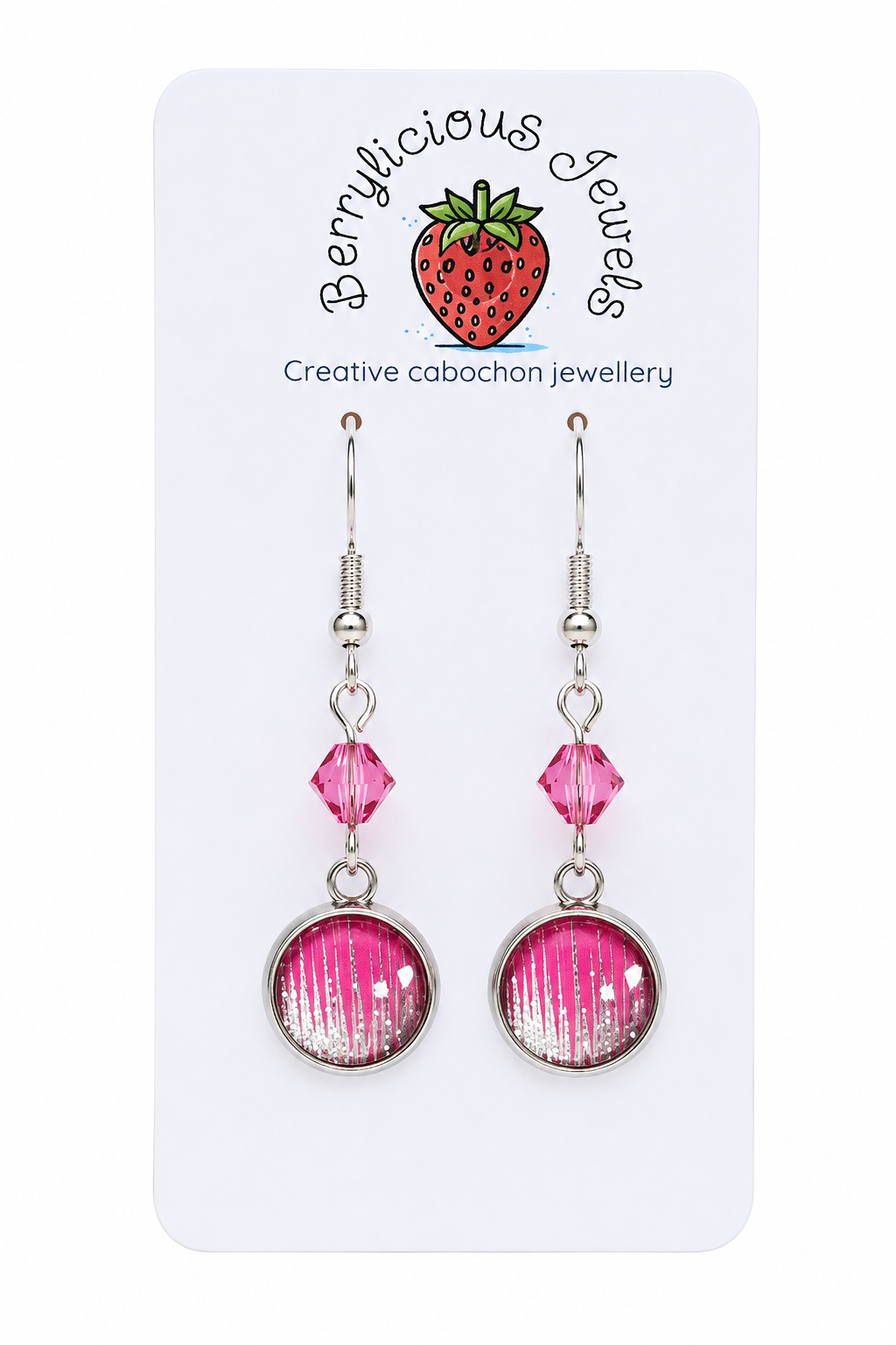 Icy Pink Dangle Earrings