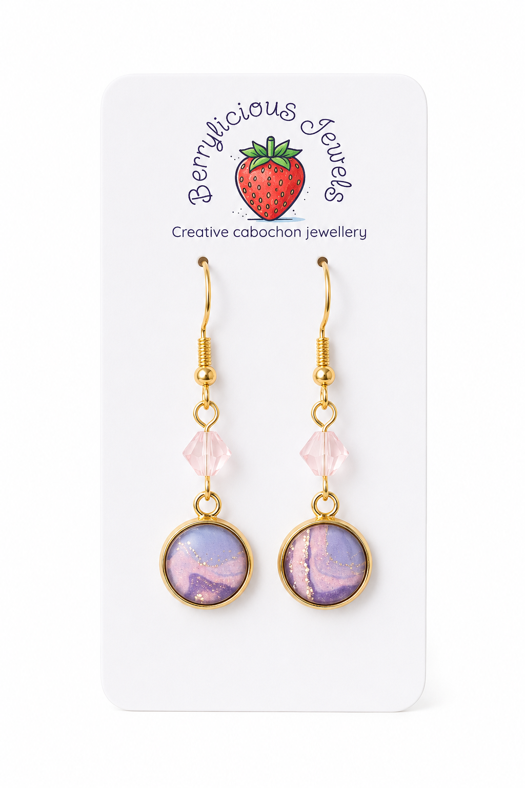 Lavender Moonlight Dangle Earrings