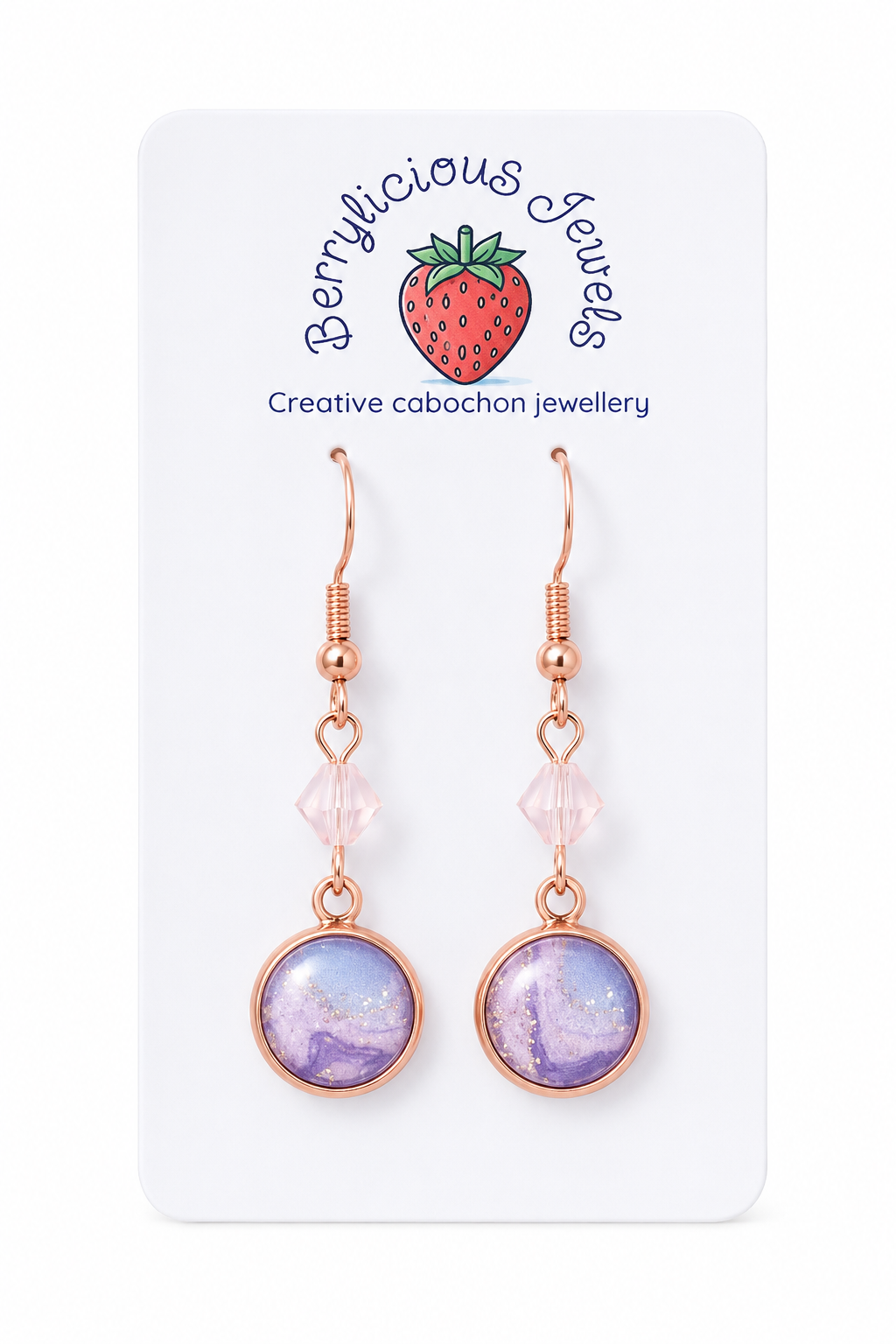 Lavender Moonlight Dangle Earrings