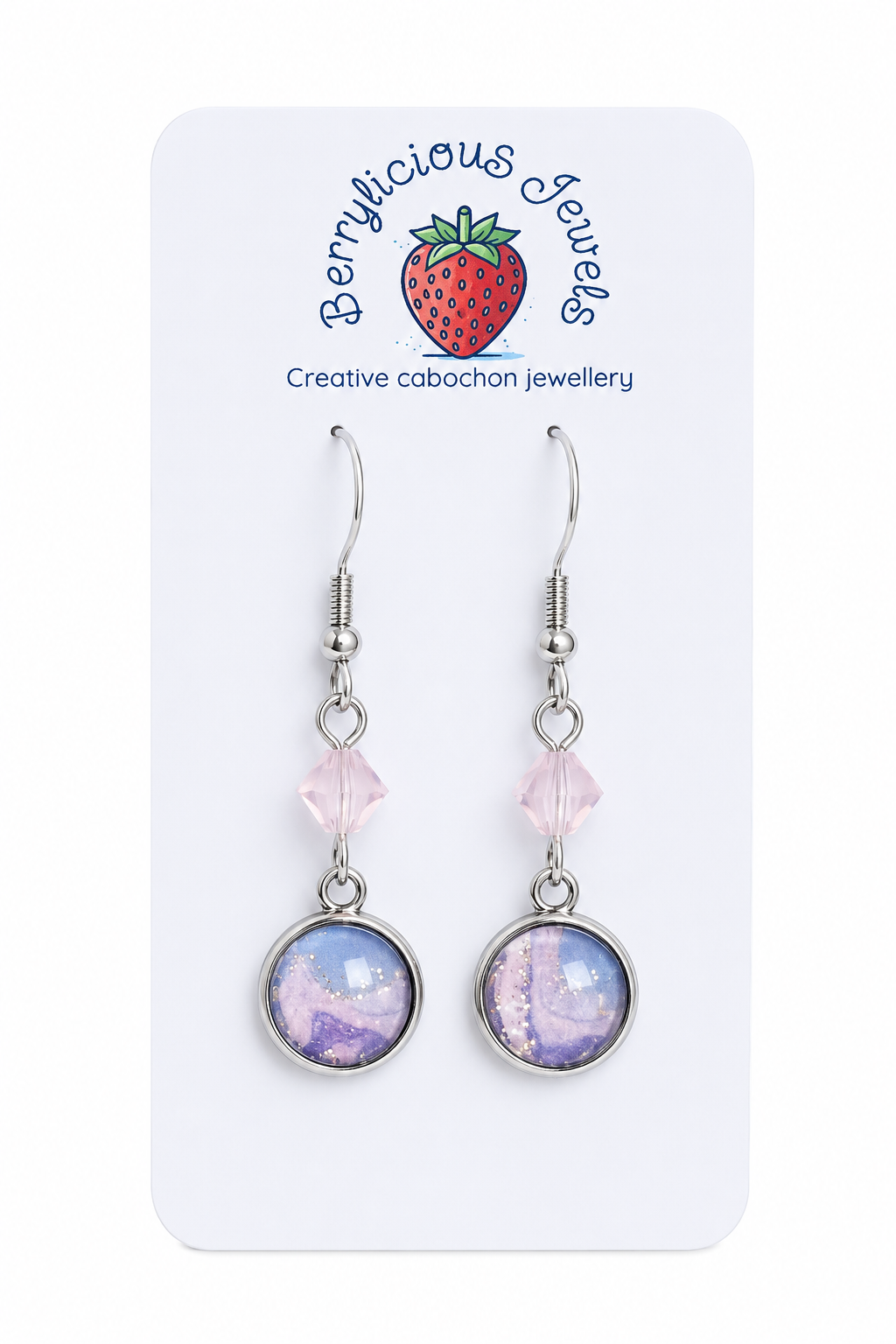 Lavender Moonlight Dangle Earrings