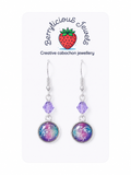 Pastel Floral Dangle Earrings