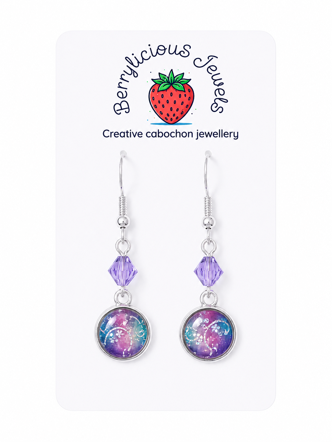 Pastel Floral Dangle Earrings