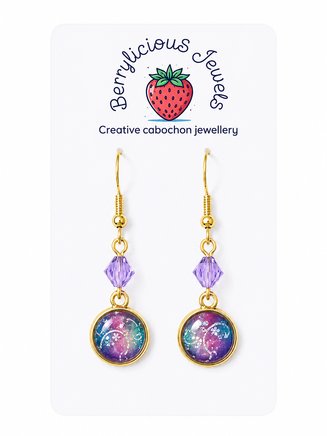 Pastel Floral Dangle Earrings