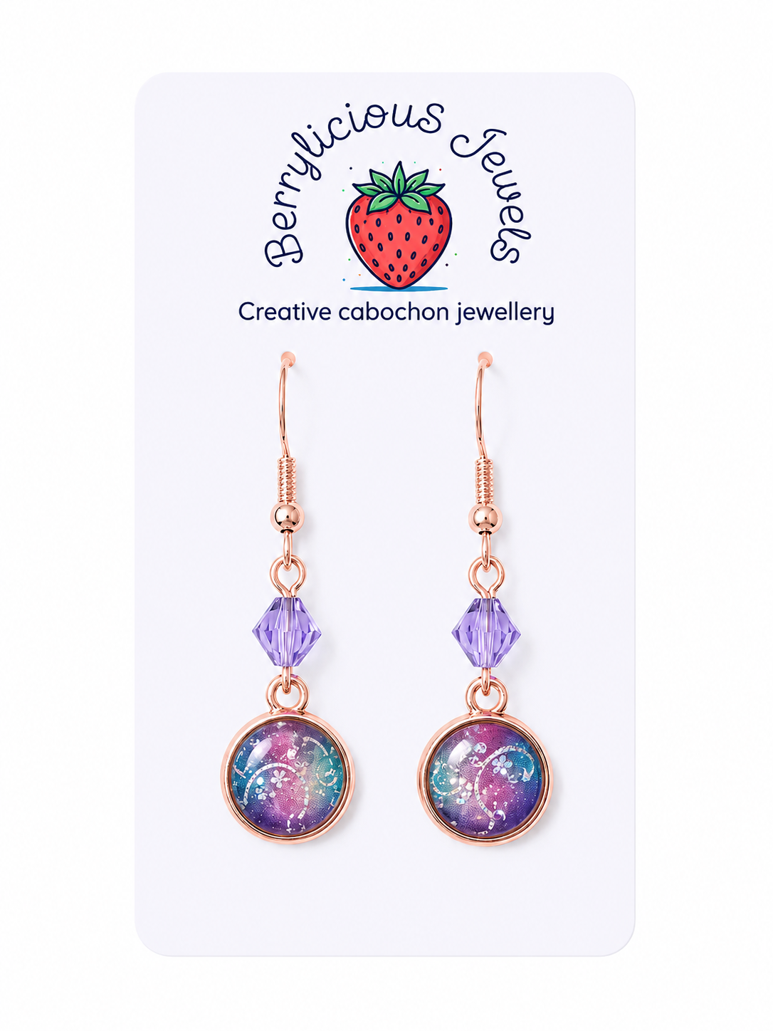 Pastel Floral Dangle Earrings