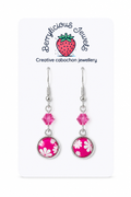 Pink Daisy Pop Dangle Earrings