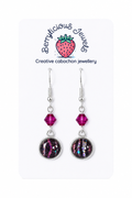 Pink Zebra Dangle Earrings