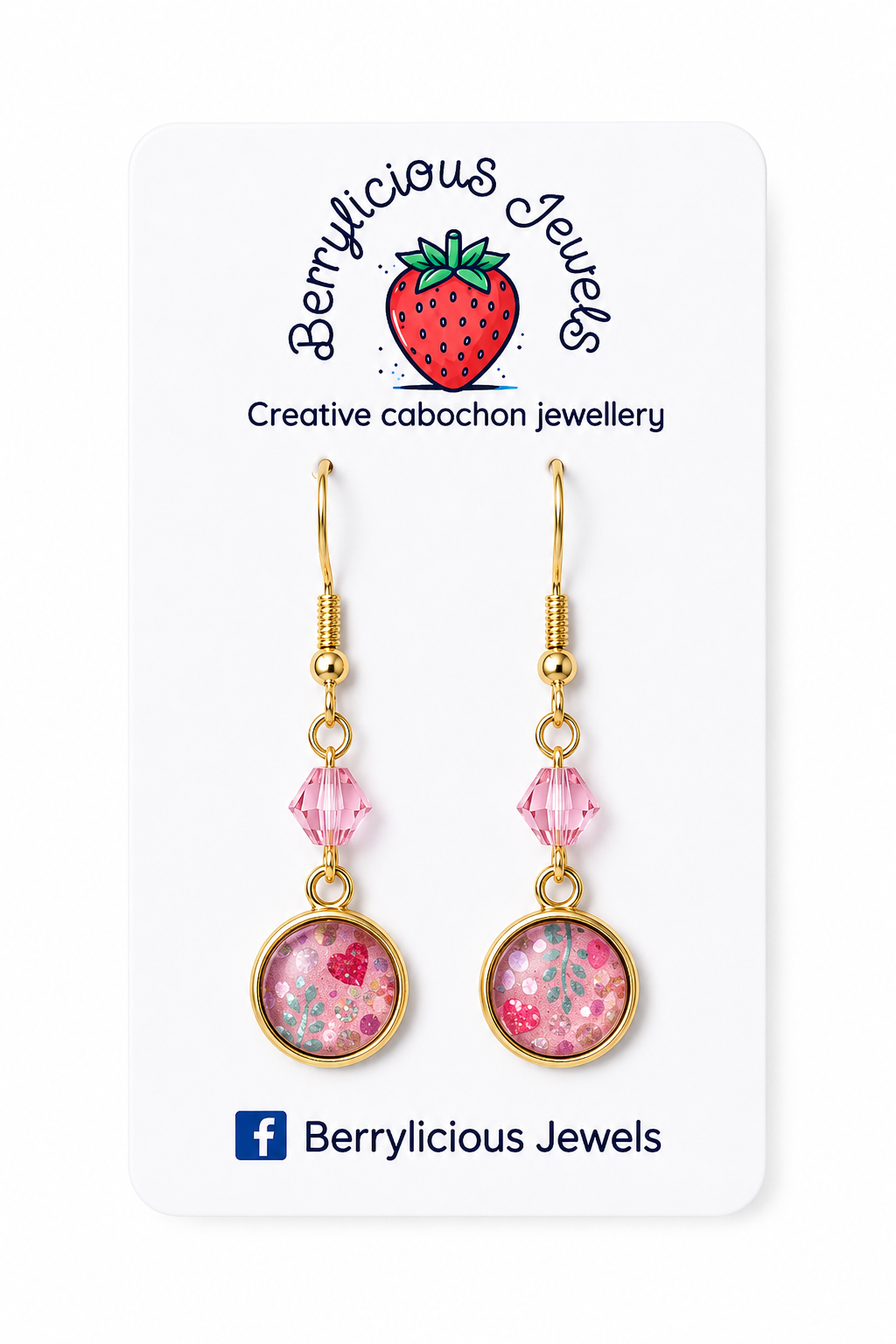 Pink Bloom Dangle Earrings