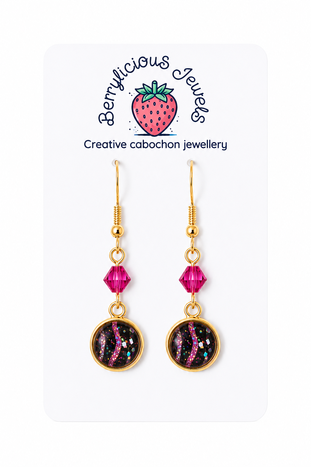 Pink Zebra Dangle Earrings
