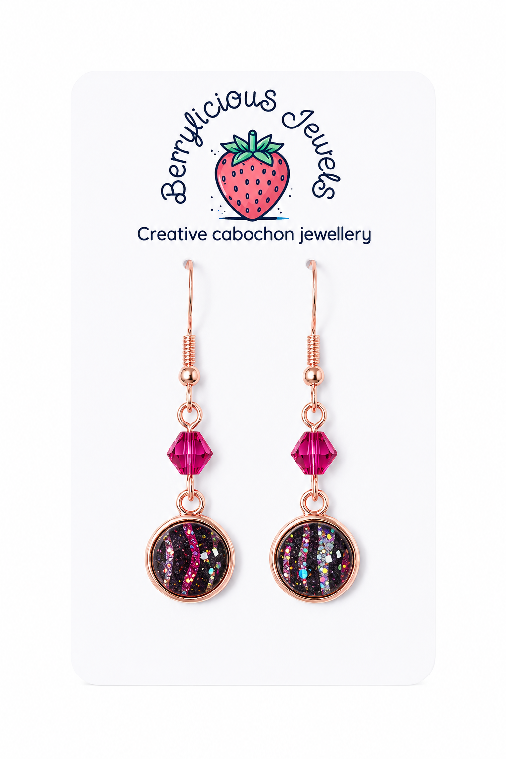 Pink Zebra Dangle Earrings