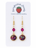 Rainbow Stripe Dangle Earrings