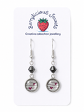 Silver Heart Dangle Earrings