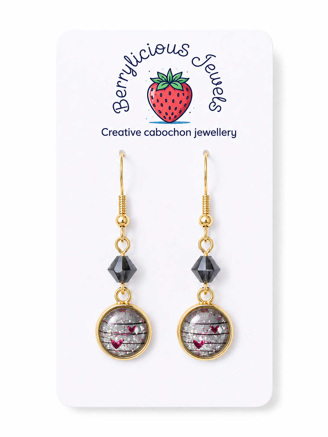 Silver Heart Dangle Earrings