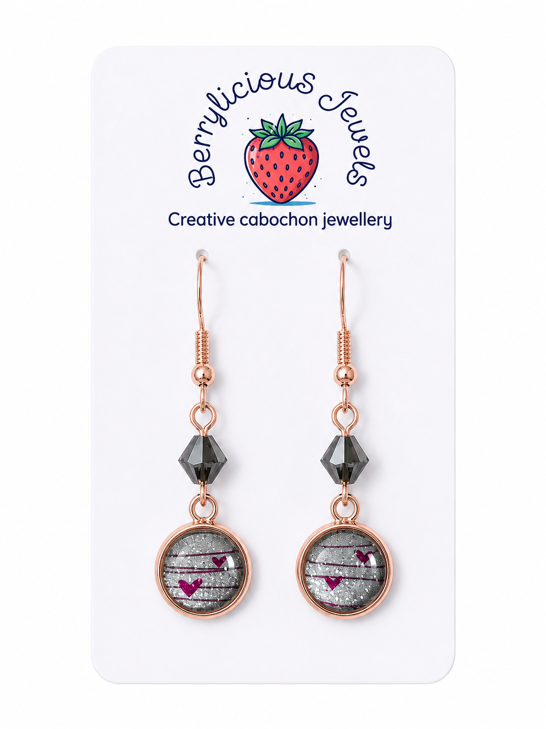 Silver Heart Dangle Earrings