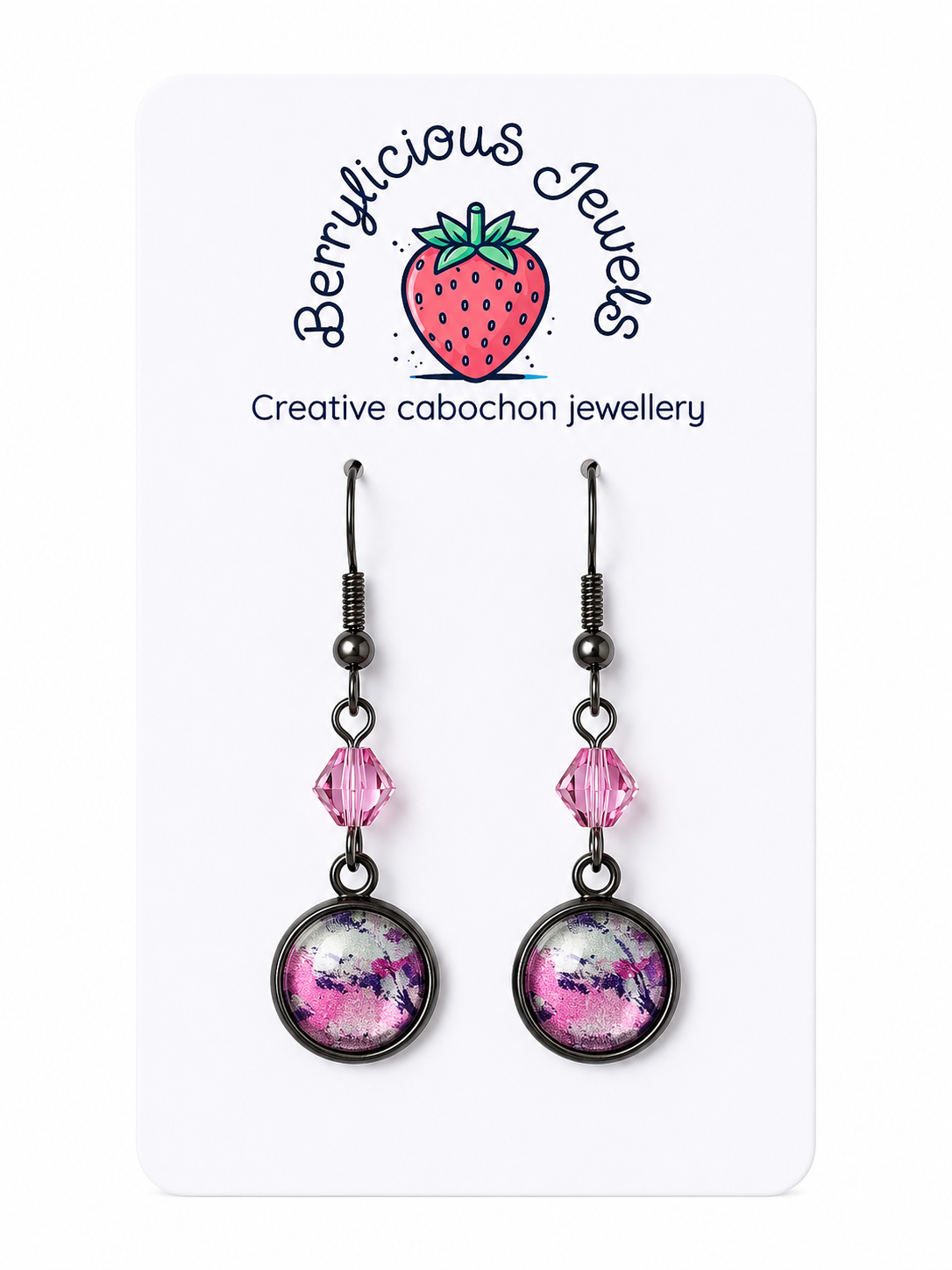 Silver Splatter Dangle Earrings