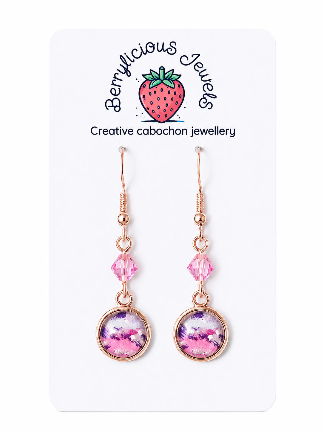 Silver Splatter Dangle Earrings