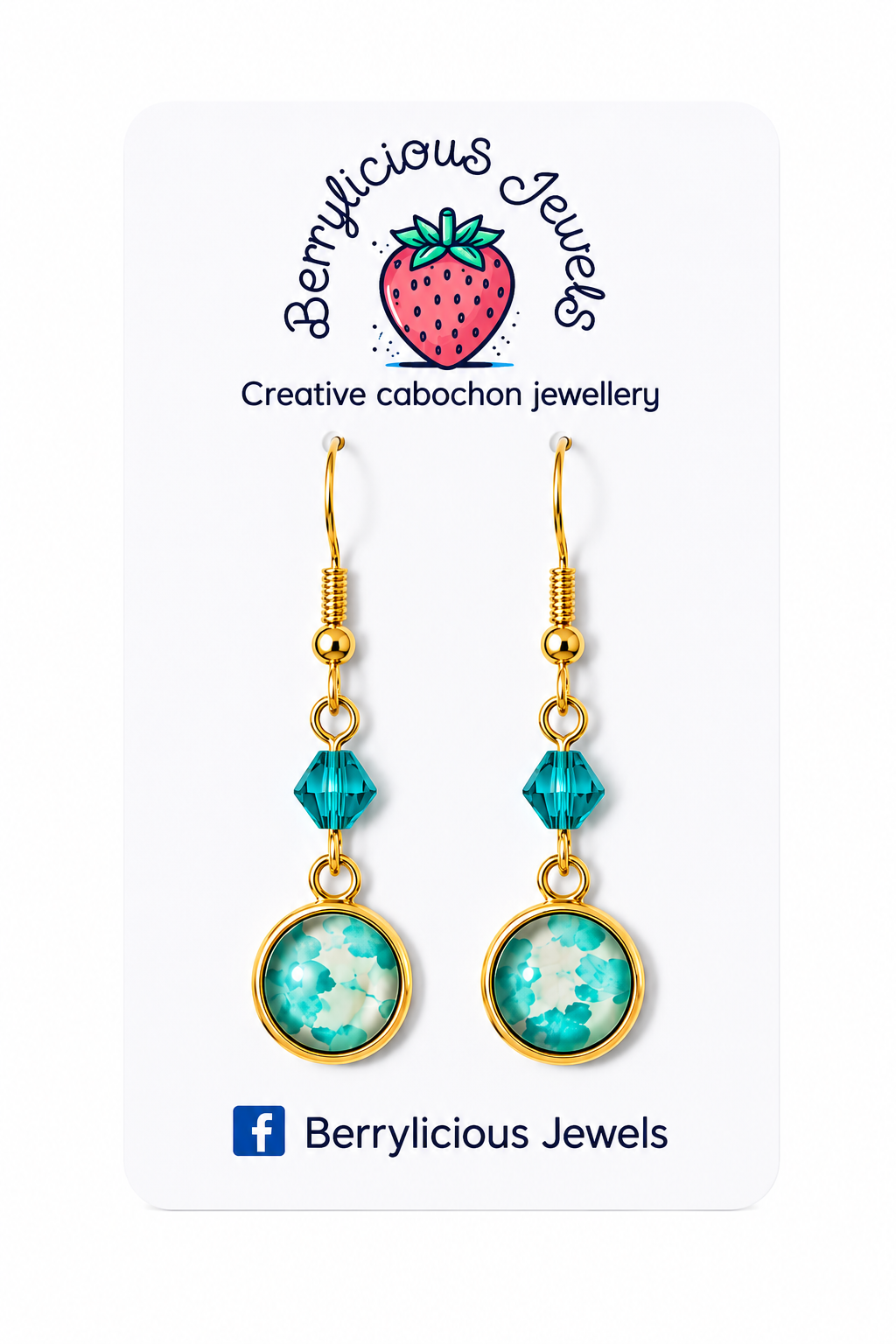 Turquoise Floral Dangle Earrings