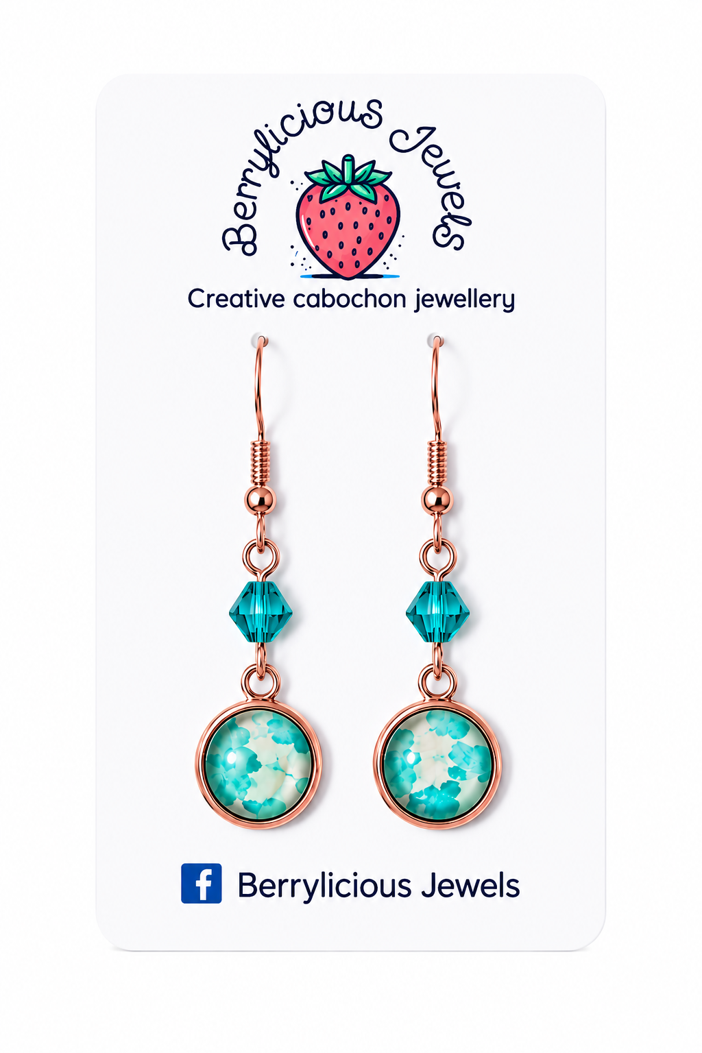 Turquoise Floral Dangle Earrings