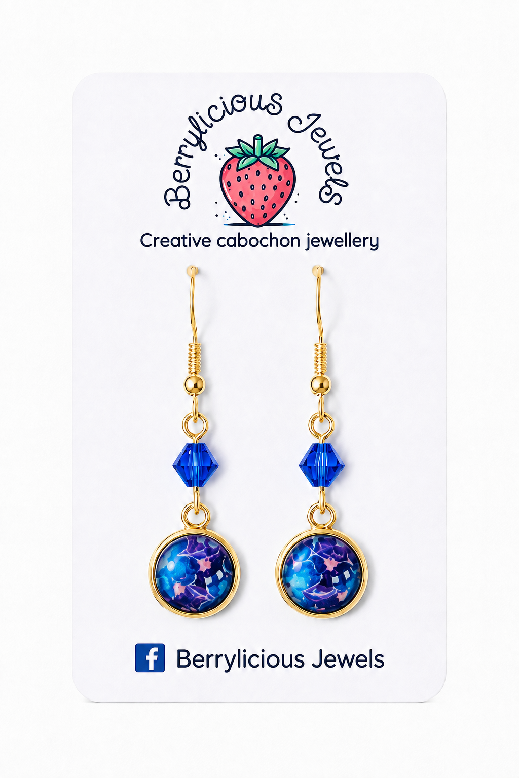 Midnight Floral Dangle Earrings