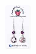 Purple Lily Dangle Earrings