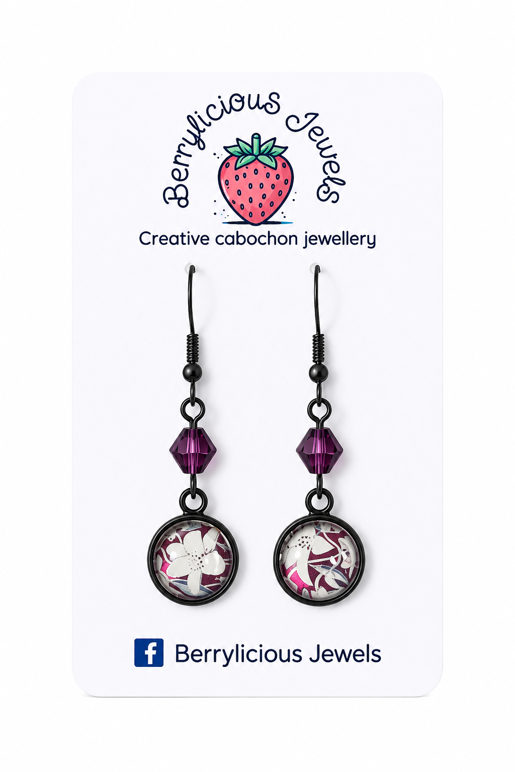 Purple Lily Dangle Earrings