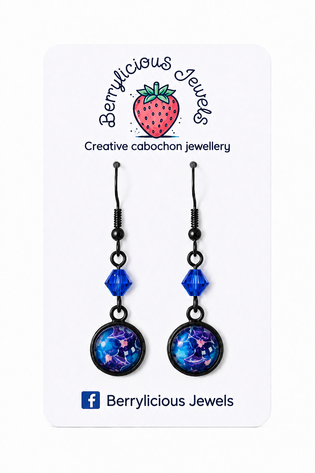 Midnight Floral Dangle Earrings