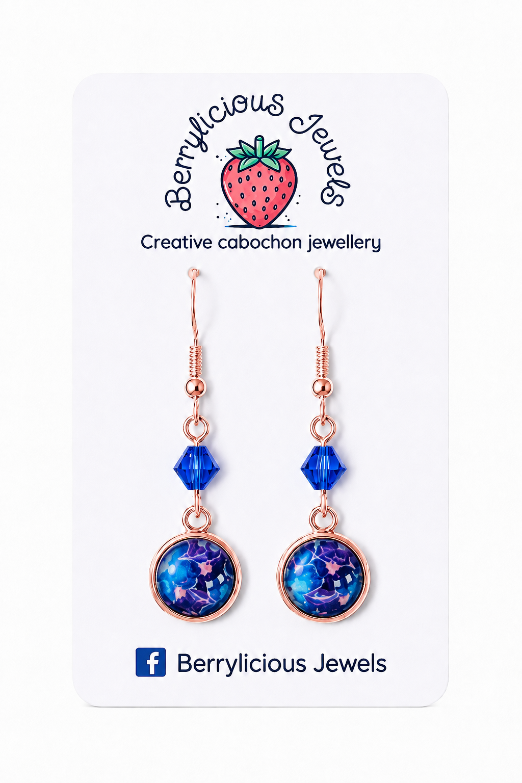 Midnight Floral Dangle Earrings