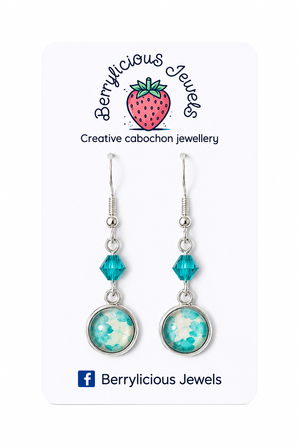Turquoise Floral Dangle Earrings