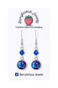 Midnight Floral Dangle Earrings