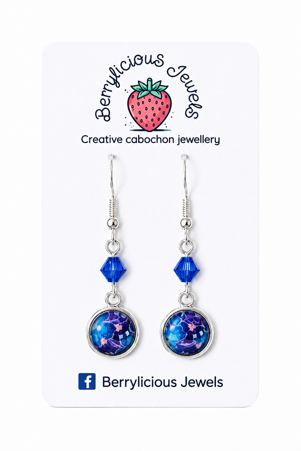 Midnight Floral Dangle Earrings
