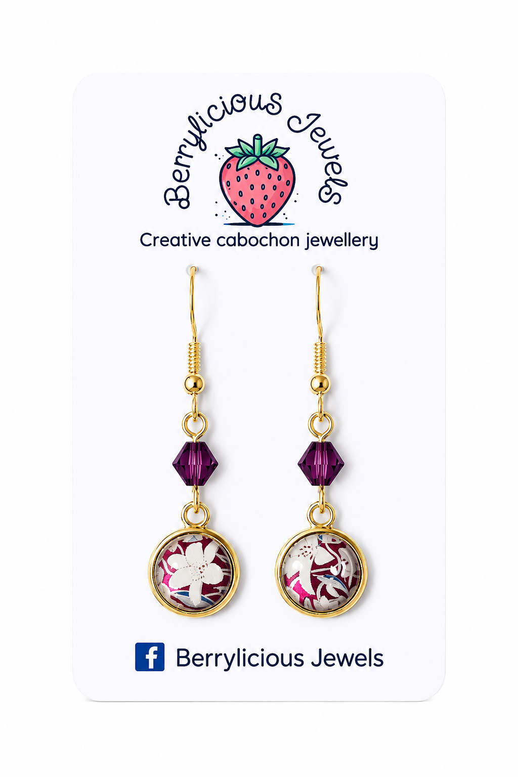 Purple Lily Dangle Earrings