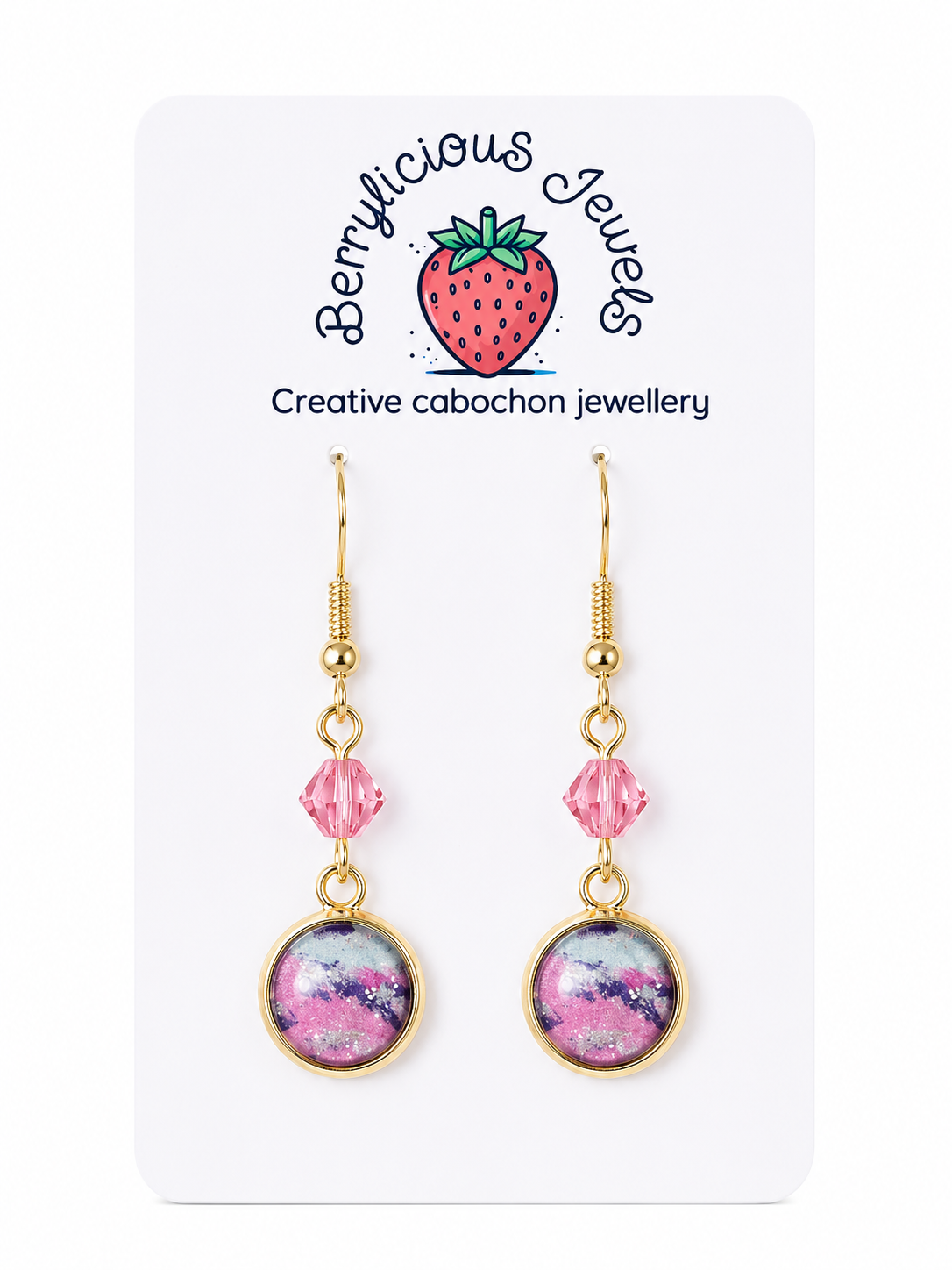 Silver Splatter Dangle Earrings